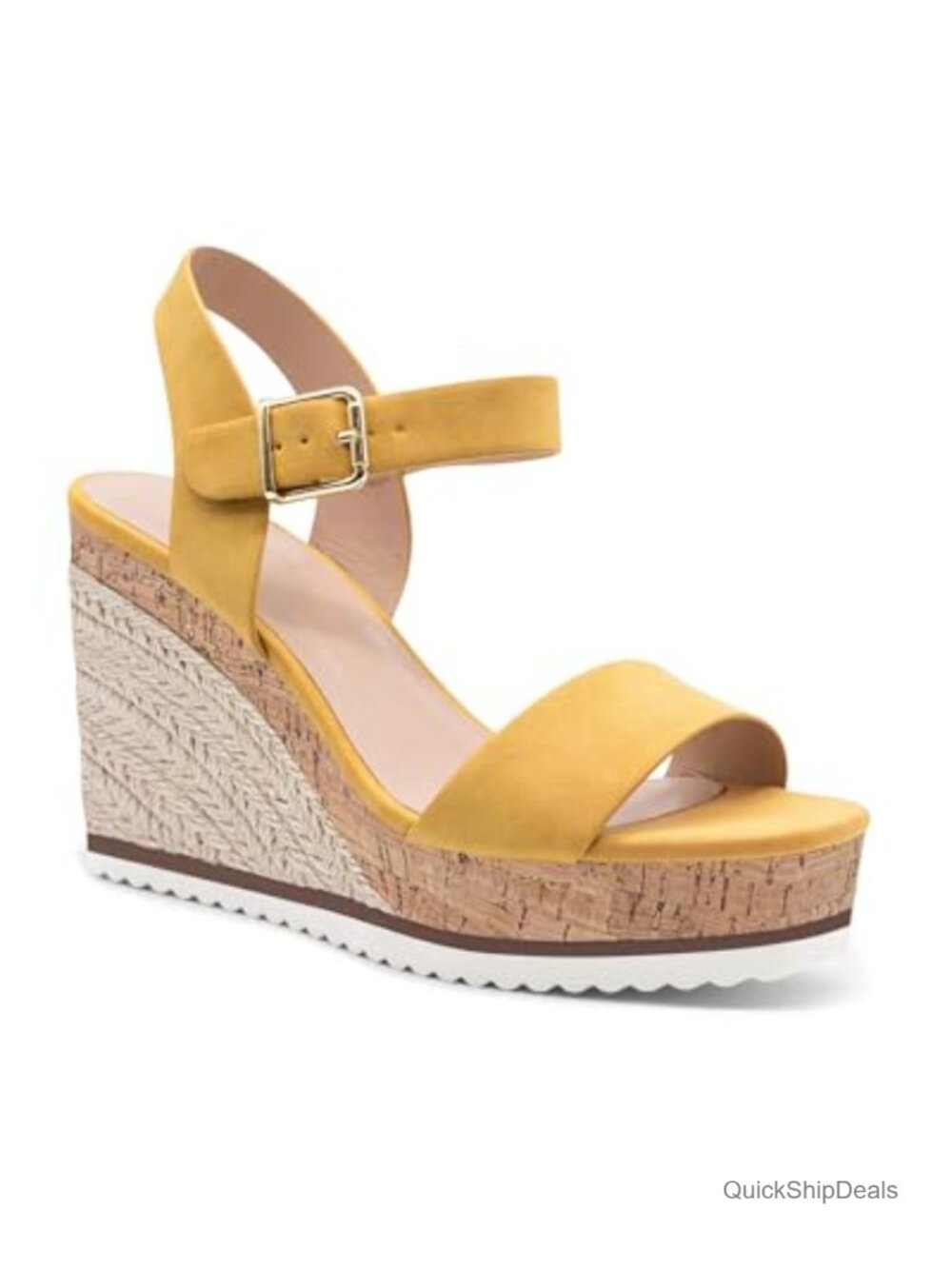 Espadrille Wedge Platform Sandals - Open Toe Ankle Strap Casual Summer Shoes